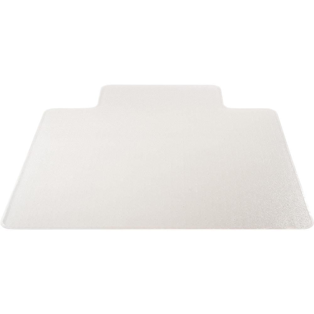 Lorell Plush-pile Wide-Lip Chairmat - Carpeted Floor - 53" Length x 45" Width x 0.173" Thickness - Lip Size 12" Length x 25" Width - Vinyl - Clear - 1Each. Picture 14
