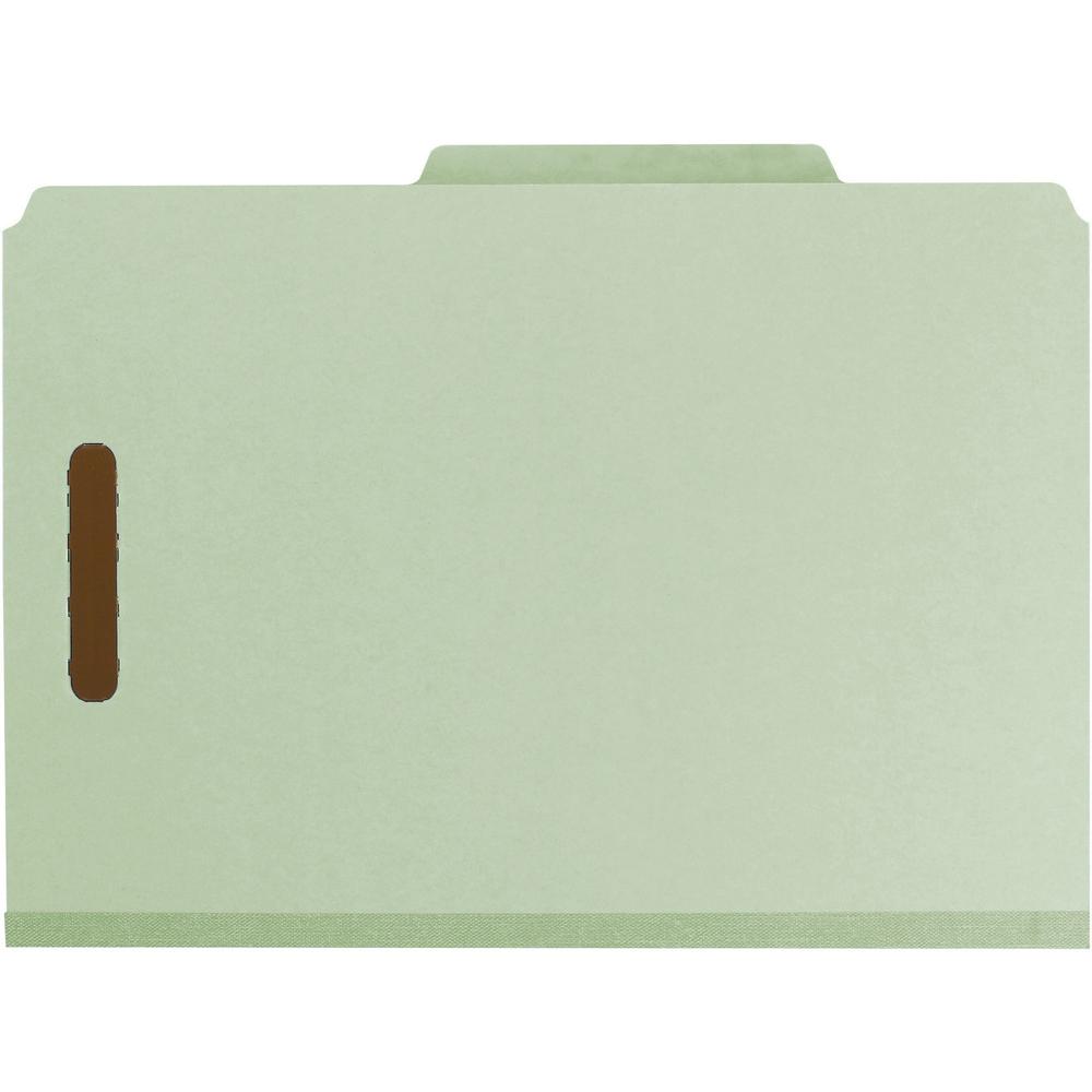 Smead 2/5 Tab Cut Legal Recycled Classification Folder - 8 1/2" x 14" - 2" Expansion - 4 x 2K Fastener(s) - 1" Fastener Capacity, 2" Fastener Capacity - Top Tab Location - Right of Center Tab Position. Picture 6