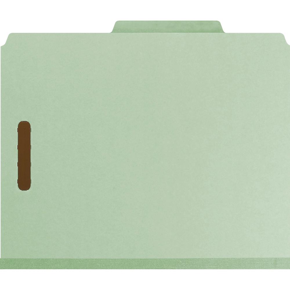 Smead 2/5 Tab Cut Letter Recycled Classification Folder - 8 1/2" x 11" - 2" Expansion - 4 x 2K Fastener(s) - 1" Fastener Capacity, 2" Fastener Capacity - Top Tab Location - Right of Center Tab Positio. Picture 3
