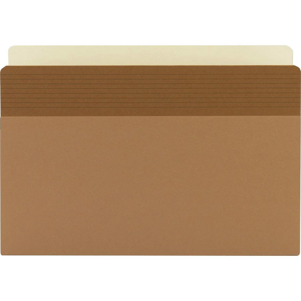Business Source Straight Tab Cut Legal Recycled File Pocket - 8 1/2" x 14" - 3 1/2" Expansion - Redrope - Redrope - 30% Recycled - 25 / Box. Picture 9