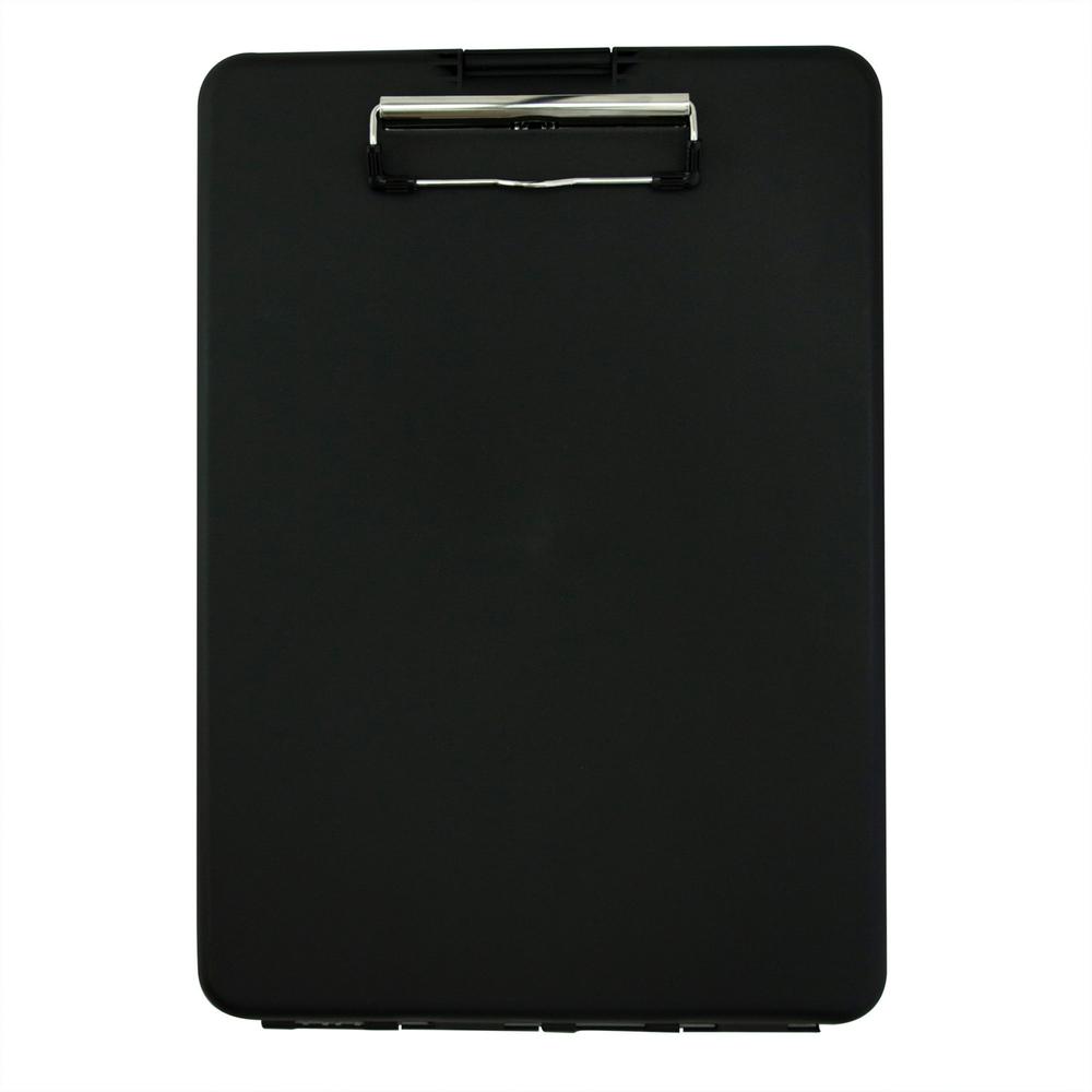 Saunders SlimMate Storage Clipboard - 0.50" Clip Capacity - 9 2/5" x 13 1/2" - Polypropylene - Black - 1 Each. Picture 8
