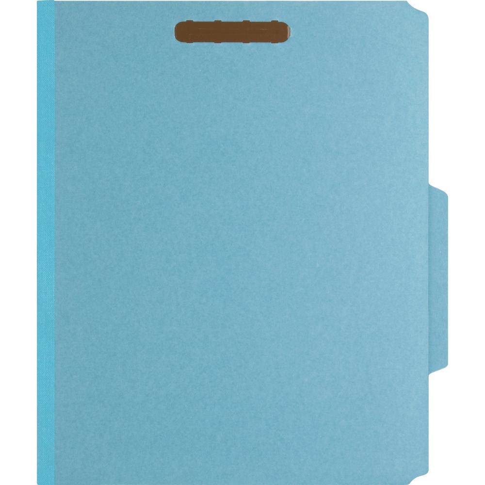 Nature Saver 1/3 Tab Cut Letter Recycled Classification Folder - 8 1/2" x 11" - 2" Fastener Capacity for Folder - Top Tab Location - 1 Divider(s) - Blue - 100% Recycled - 10 / Box. Picture 7