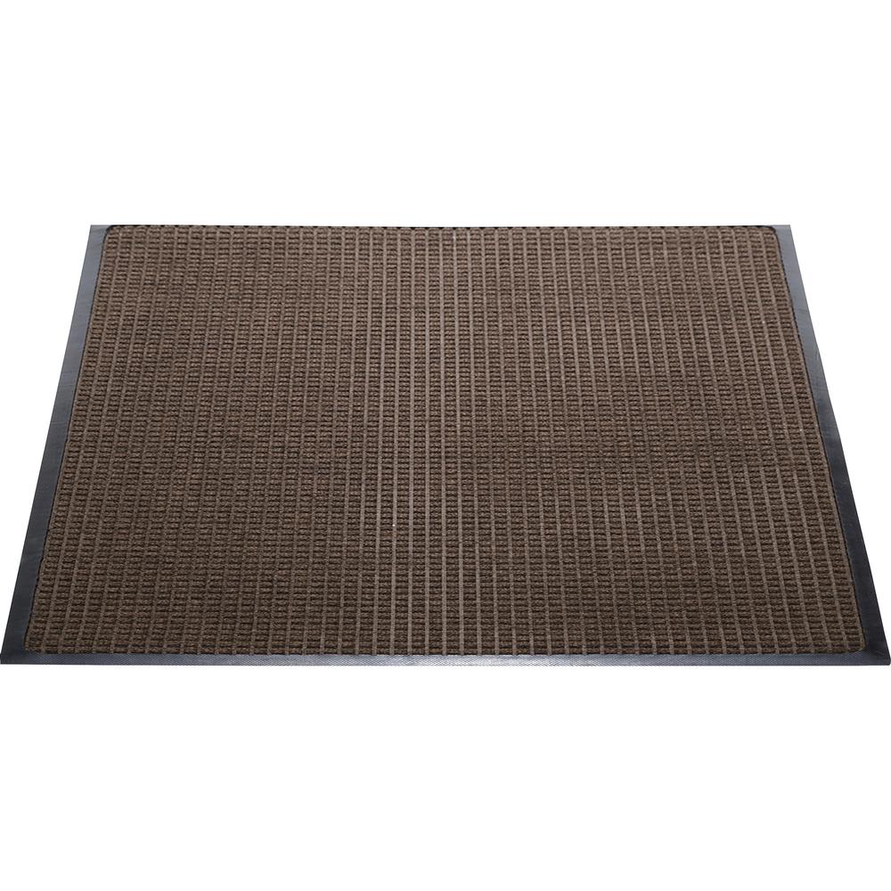 Genuine Joe Waterguard Wiper Scraper Floor Mats - Carpeted Floor, Indoor, Outdoor - 72" Length x 48" Width - Polypropylene - Brown - 1Each. Picture 3
