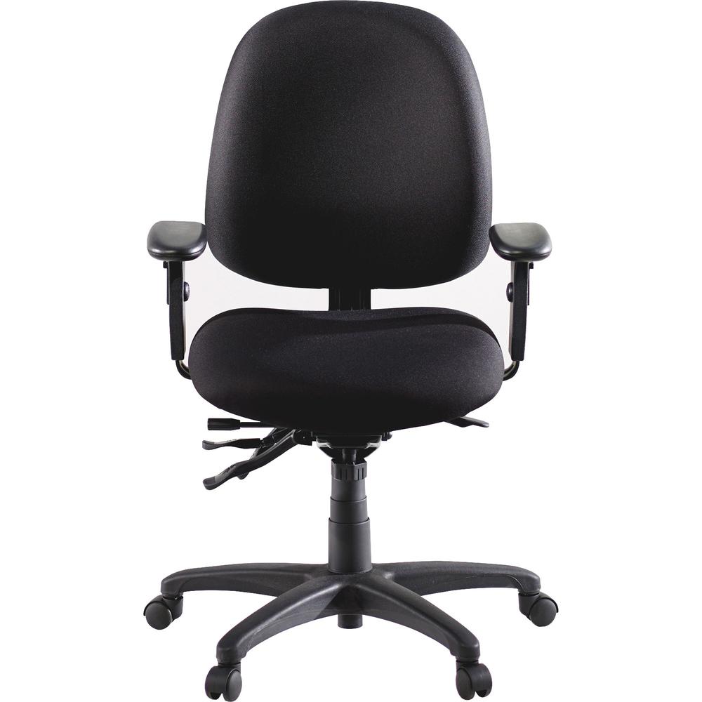 Lorell High Performance Task Chair - Black Seat - Black Back - Metal Frame - 5-star Base - 1 Each. Picture 5