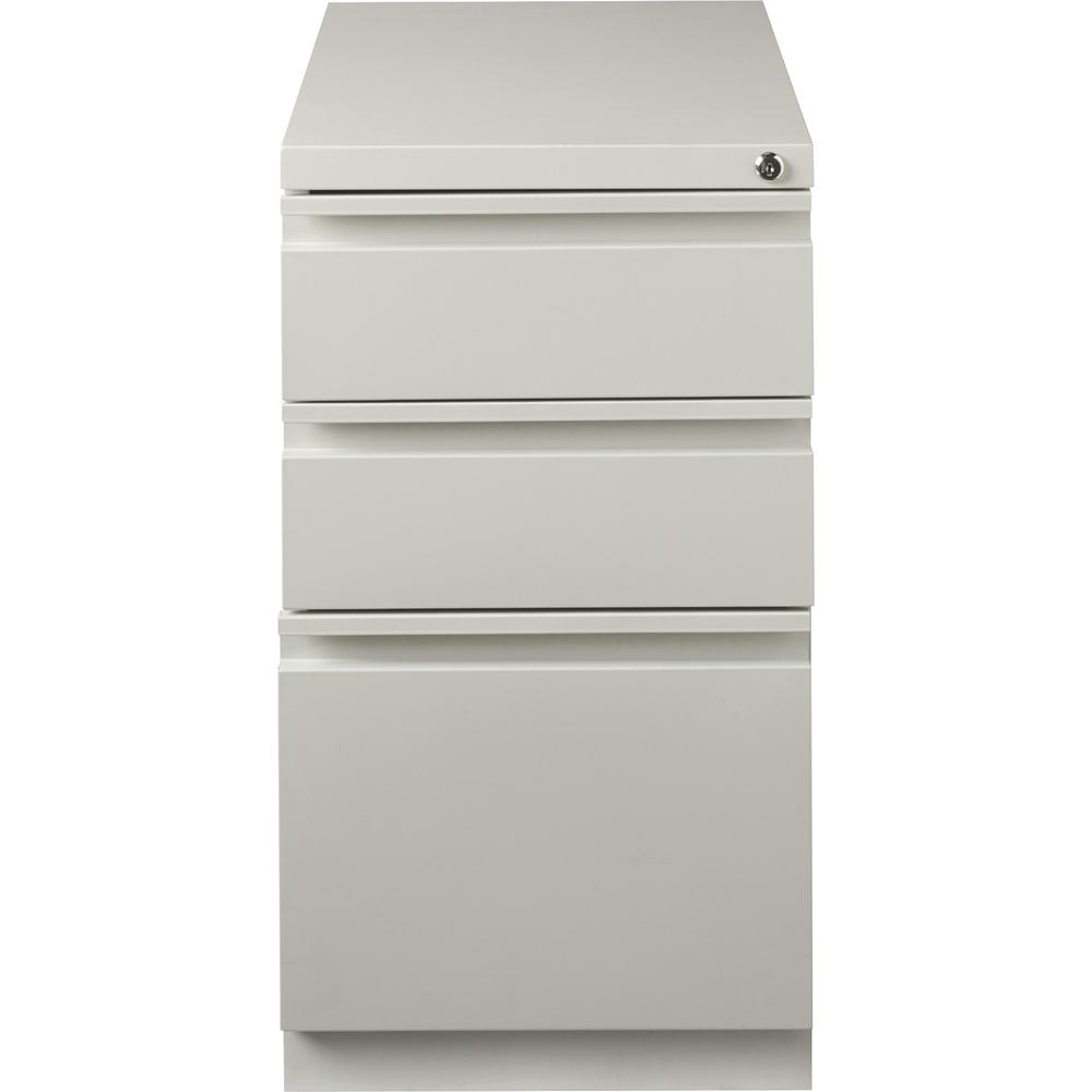 Lorell 23" Box/Box/File Mobile File Cabinet with Full-Width Pull - 15" x 22.9" x 27.8" - 3 x Drawer(s) for Box, File - Letter - Vertical - Ball-bearing Suspension, Security Lock, Recessed Handle - Lig. Picture 5