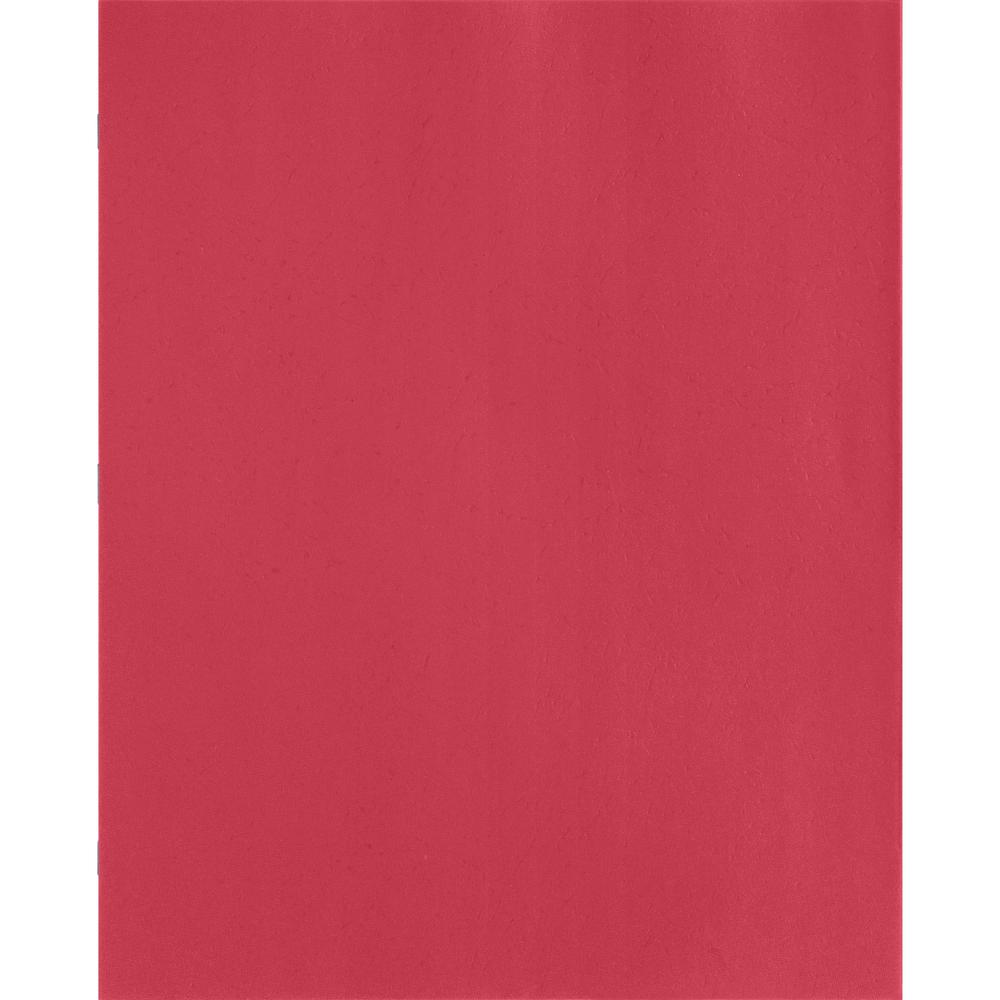 Business Source Letter Recycled Pocket Folder - 8 1/2" x 11" - 100 Sheet Capacity - 3 x Prong Fastener(s) - 1/2" Fastener Capacity - 2 Inside Front & Back Pocket(s) - Leatherette - Red - 35% Recycled . Picture 6