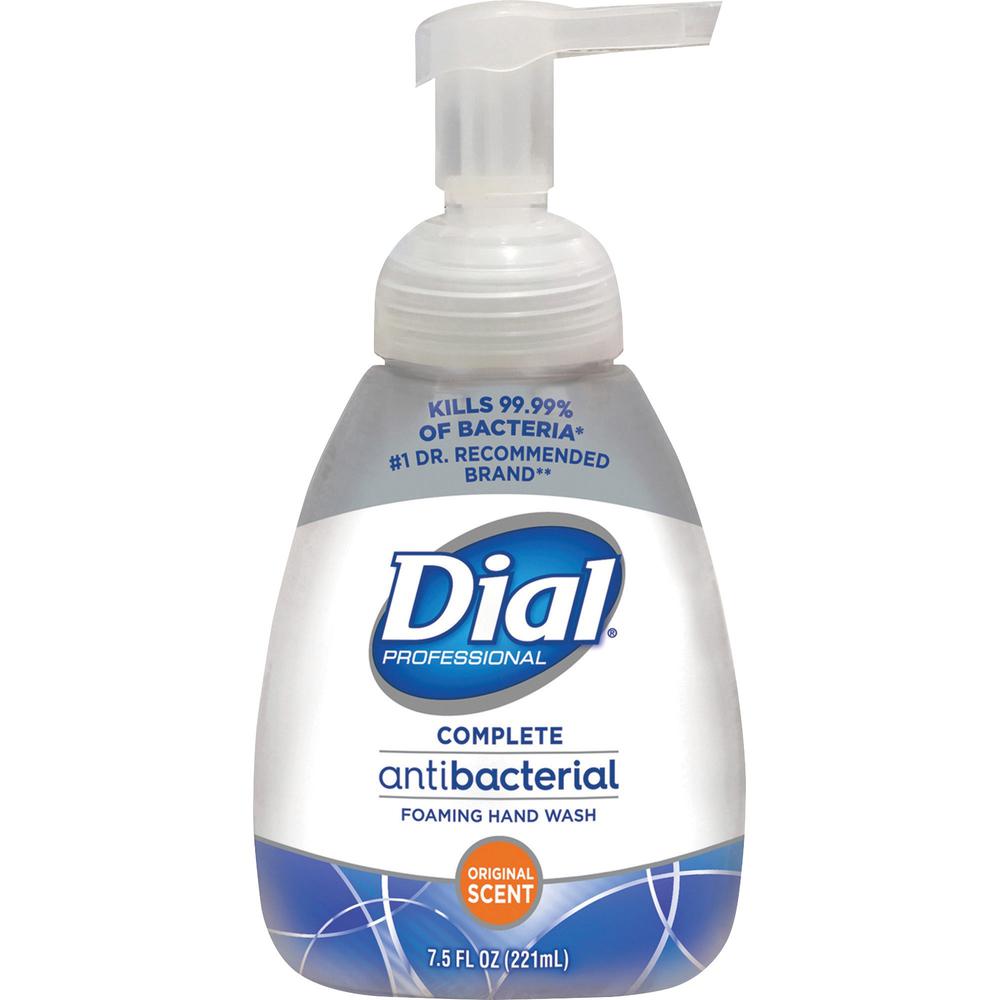 Dial Complete Foaming Hand Wash - 7.5 fl oz (221.8 mL) - Pump Bottle Dispenser - Kill Germs - Hand - Amber - 8 / Carton. Picture 2
