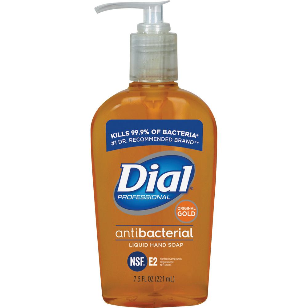 Dial Gold Antibacterial Liquid Hand Soap - 7.5 fl oz (221.8 mL) - Push Pump Dispenser - Hand, Skin - Antibacterial - 12 / Carton. Picture 2