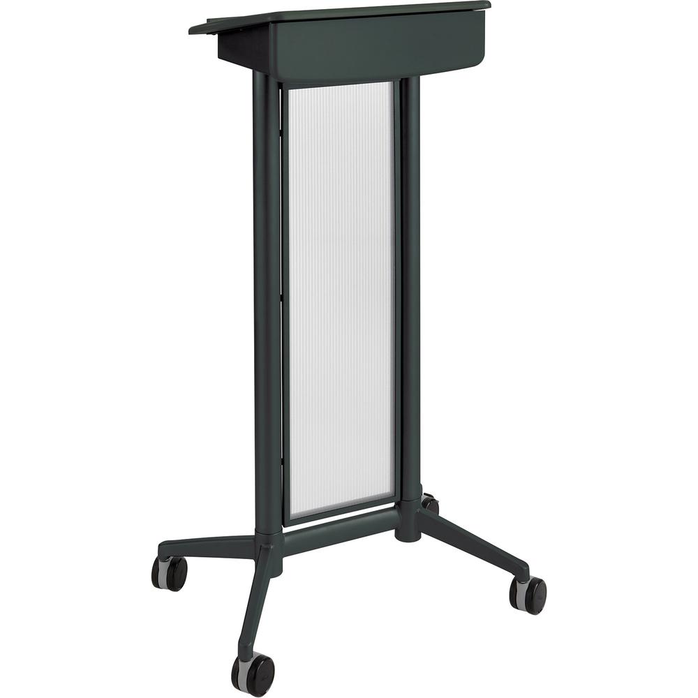 Safco Impromptu Lectern - Rectangle Top - 46.50" Height x 26.50" Width x 18.75" Depth - Assembly Required - Black, Powder Coated. Picture 4