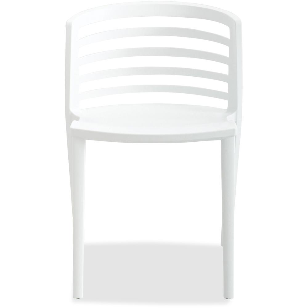 Safco Entourage Stack Chair - Grass (Quantity 4) - White - Steel - 4 / Carton. Picture 5