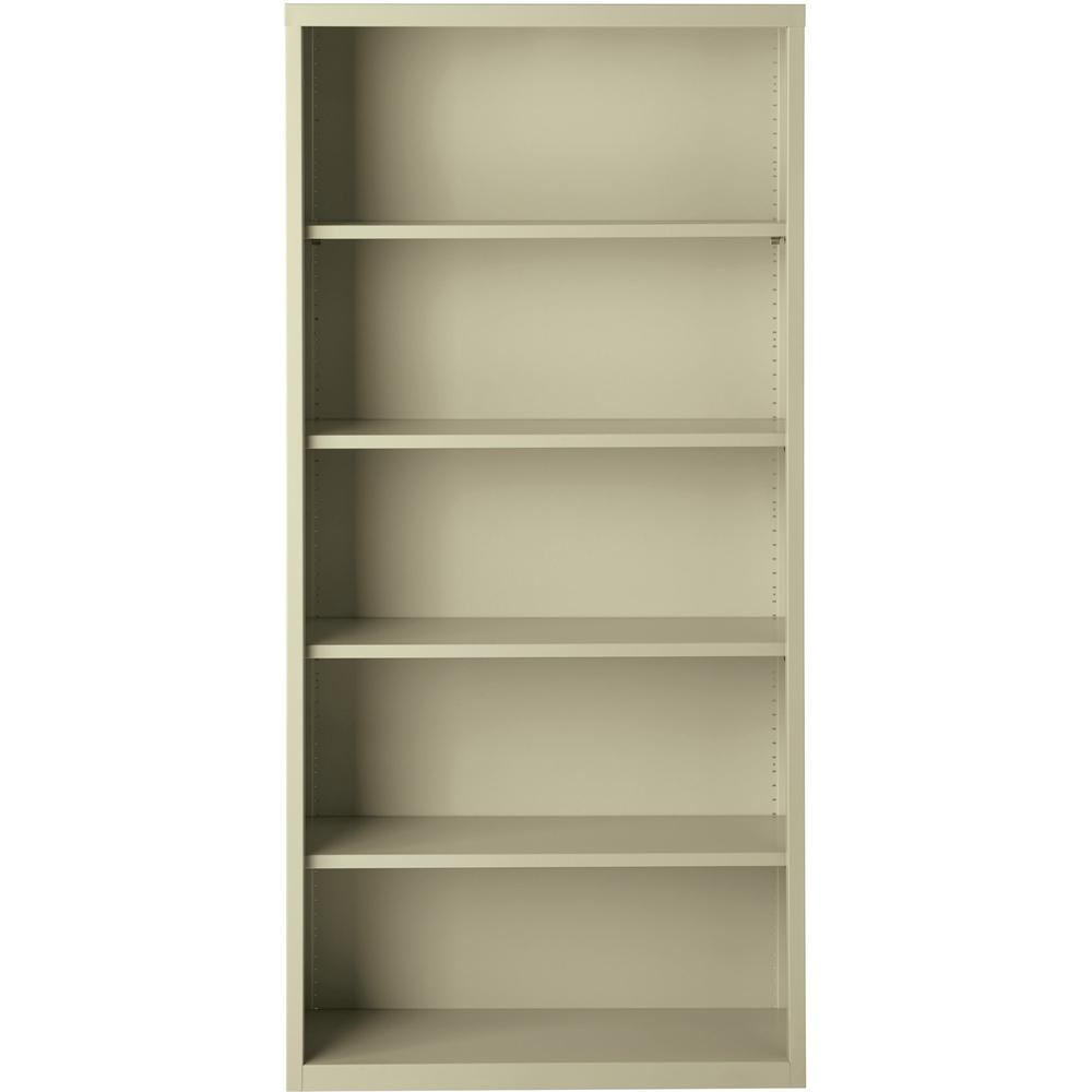 Lorell Fortress Series Bookcase - 34.5" x 13" x 72" - 6 x Shelf(ves) - Putty - Powder Coated - Steel - Recycled. Picture 3