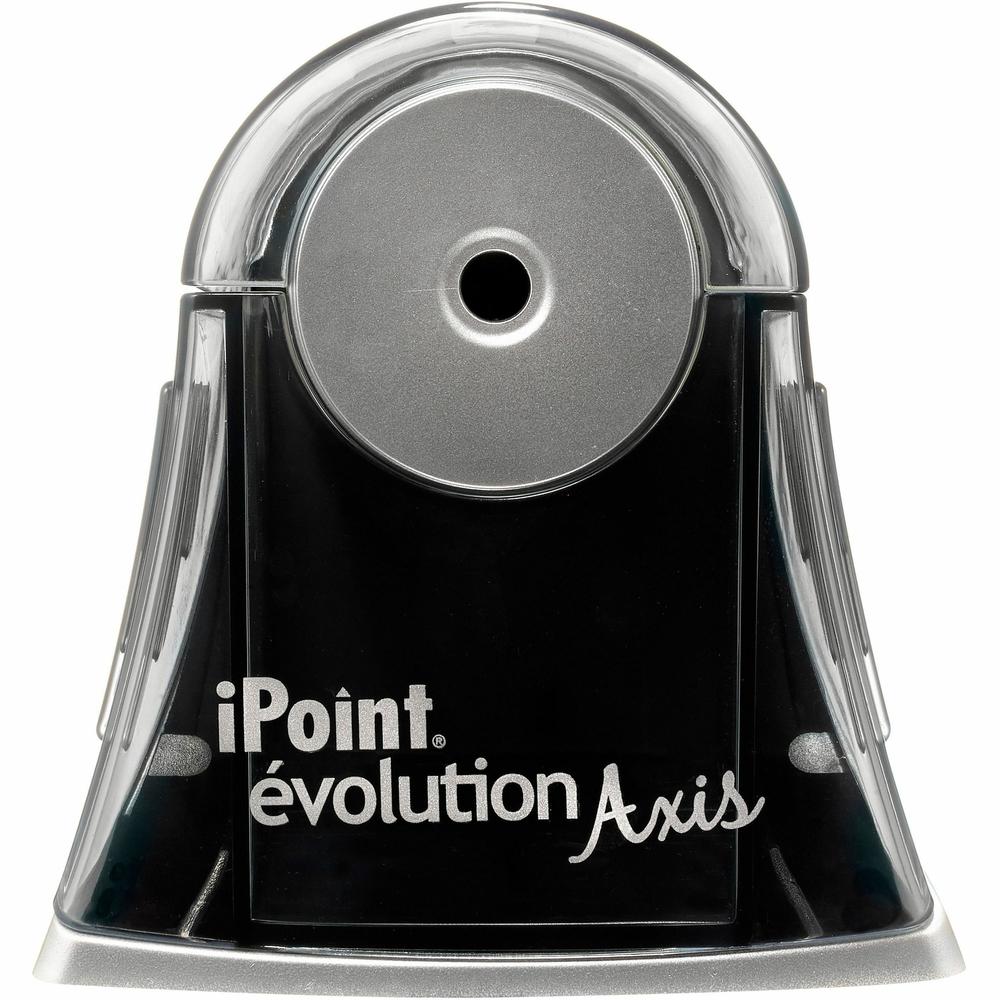 Westcott iPoint Evolution Axis Single Hole Sharpener - Desktop - 1 Hole(s) - Helical - 4.5" Height x 7" Width x 4.3" Depth - Silver - 1 Each. Picture 3