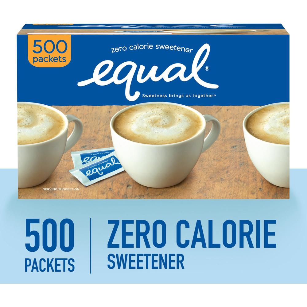 Equal Zero Calorie Original Sweetener Packets - 0.035 oz (1 g) - Artificial Sweetener - 500/Box. Picture 3