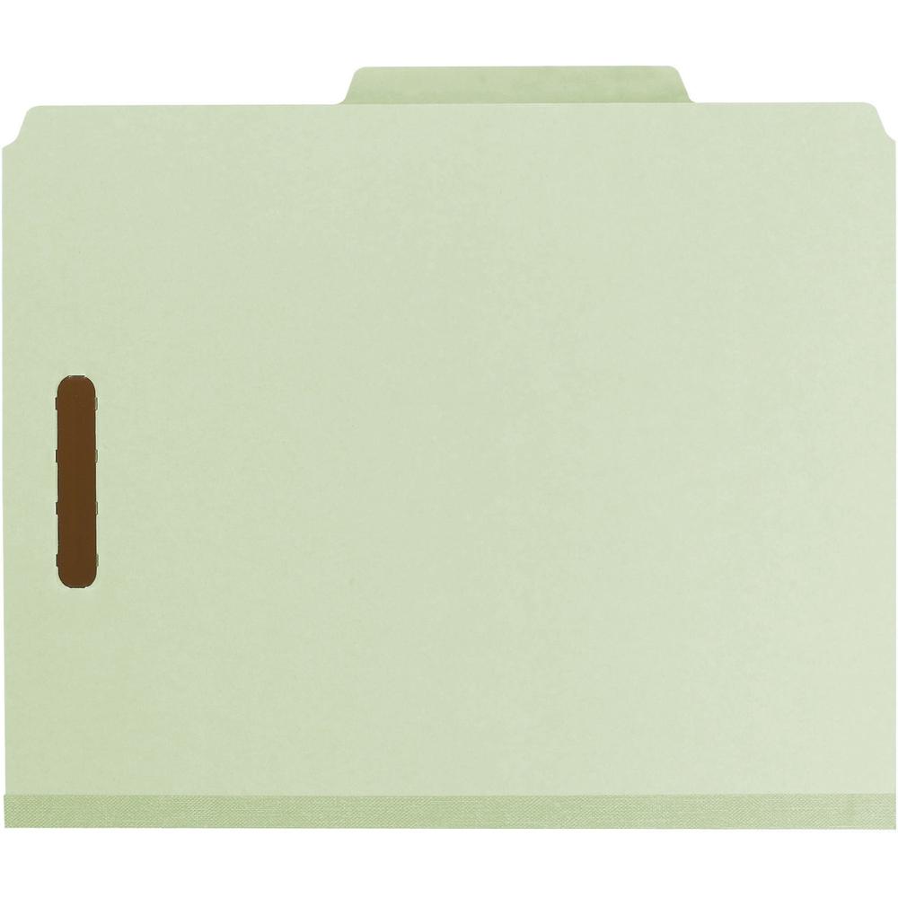 Smead 2/5 Tab Cut Letter Recycled Classification Folder - 3" Folder Capacity - 8 1/2" x 11" - 3" Expansion - 2 x 2K Fastener(s) - Top Tab Location - Right of Center Tab Position - 3 Divider(s) - Press. Picture 4