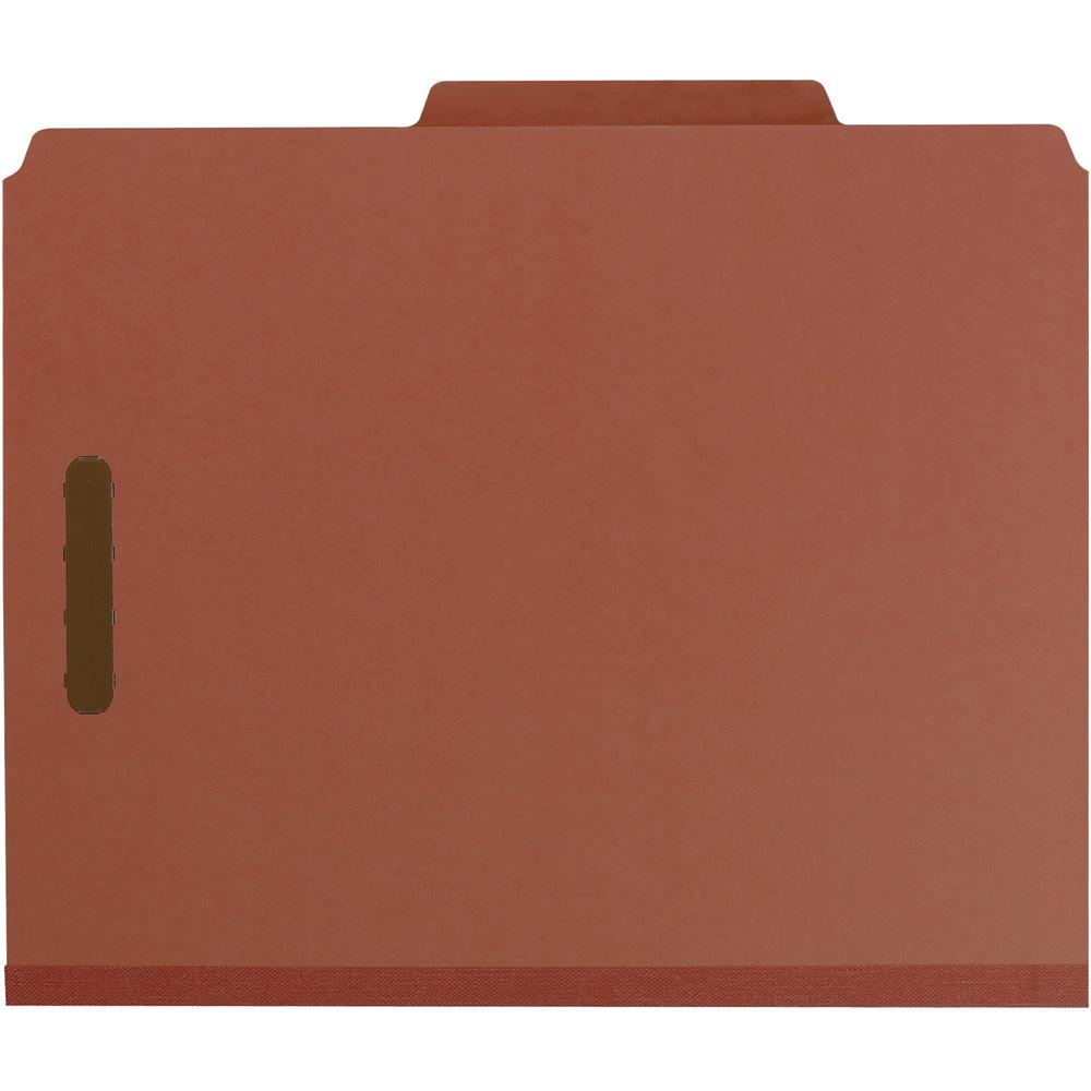 Smead 2/5 Tab Cut Letter Recycled Classification Folder - 3" Folder Capacity - 8 1/2" x 11" - 3" Expansion - 2 x 2K Fastener(s) - Top Tab Location - Right of Center Tab Position - 3 Divider(s) - Press. Picture 6