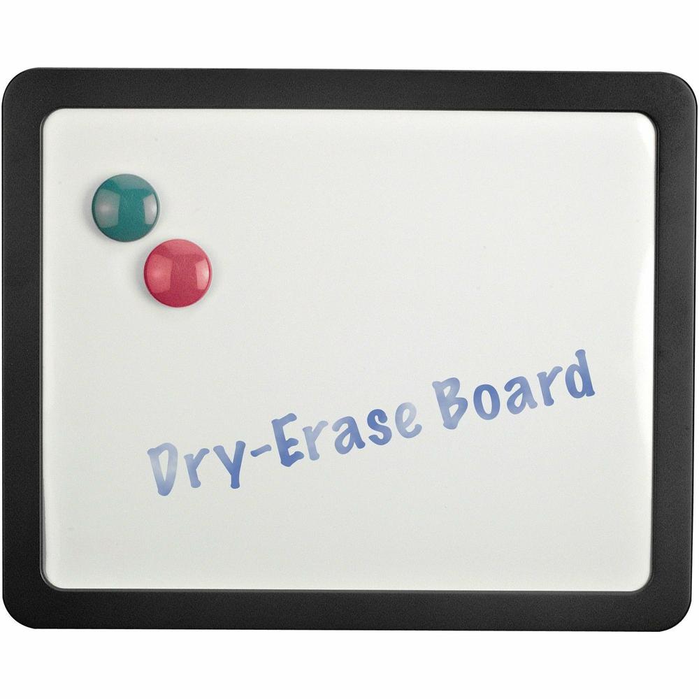 Lorell Magnetic Dry-erase Board - 15.9" (1.3 ft) Width x 12.9" (1.1 ft) Height - Black Frame - Magnetic - 1 Each. Picture 2