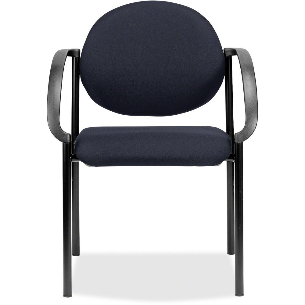 Eurotech Dakota 8011 Guest Chair - Navy Fabric Seat - Navy Fabric Back - Steel Frame - Four-legged Base - 1 Each. Picture 2