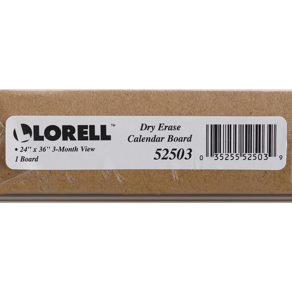 Lorell Magnetic Dry-Erase Calendar Board - 36" (3 ft) Width x 24" (2 ft) Height - Frost Surface - Rectangle - Magnetic - Stain Resistant - Assembly Required - 1 Each. Picture 6