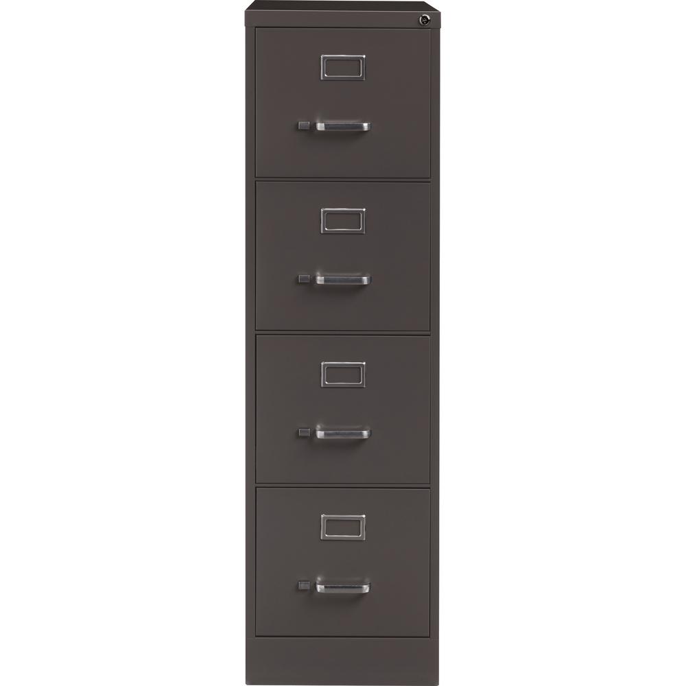 Lorell Fortress Series 26-1/2" Commercial-Grade Vertical File Cabinet - 15" x 26.5" x 52" - 4 x Drawer(s) for File - Letter - Vertical - Label Holder, Drawer Extension, Ball-bearing Suspension, Heavy . Picture 2