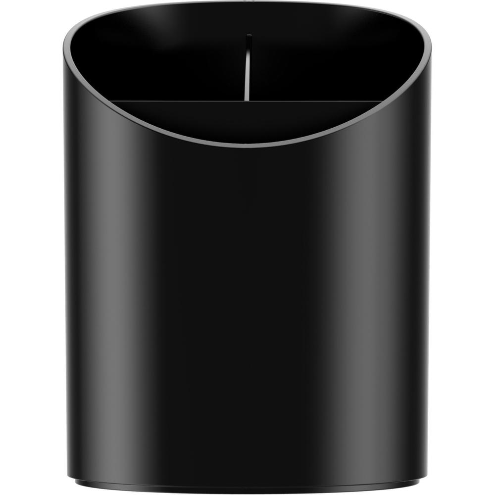 Deflecto Sustainable Office Recycled Large Pencil Cup - 5.6" x 4.4" x 4.4" - 1 Each - Black. Picture 3
