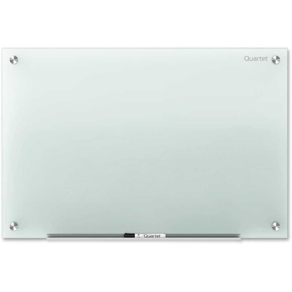 Quartet Infinity Glass Dry-Erase Whiteboard - 96" (8 ft) Width x 48" (4 ft) Height - Frost Tempered Glass Surface - Horizontal/Vertical - 1 Each. Picture 2