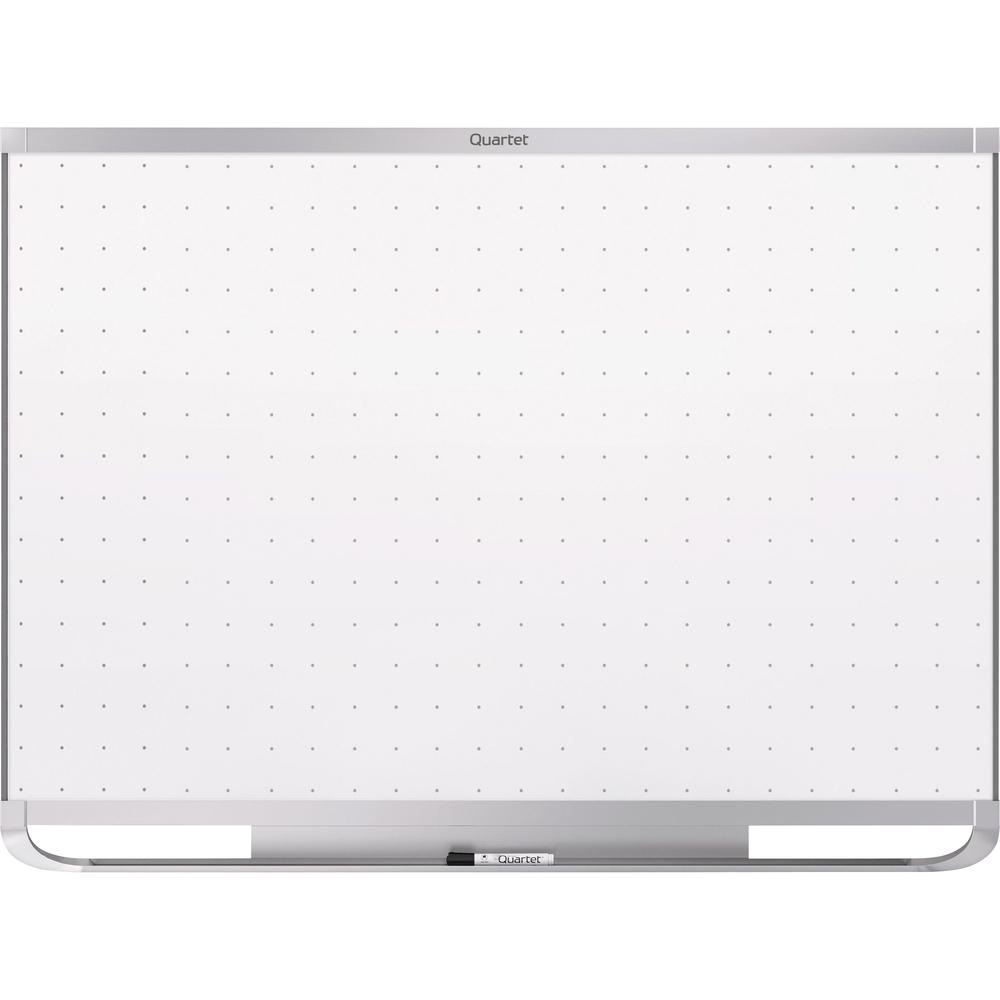 Quartet Prestige 2 Total Erase Magnetic Whiteboard - 48" (4 ft) Width x 36" (3 ft) Height - White Surface - Silver Aluminum Frame - Horizontal - Magnetic - 1 Each. Picture 3