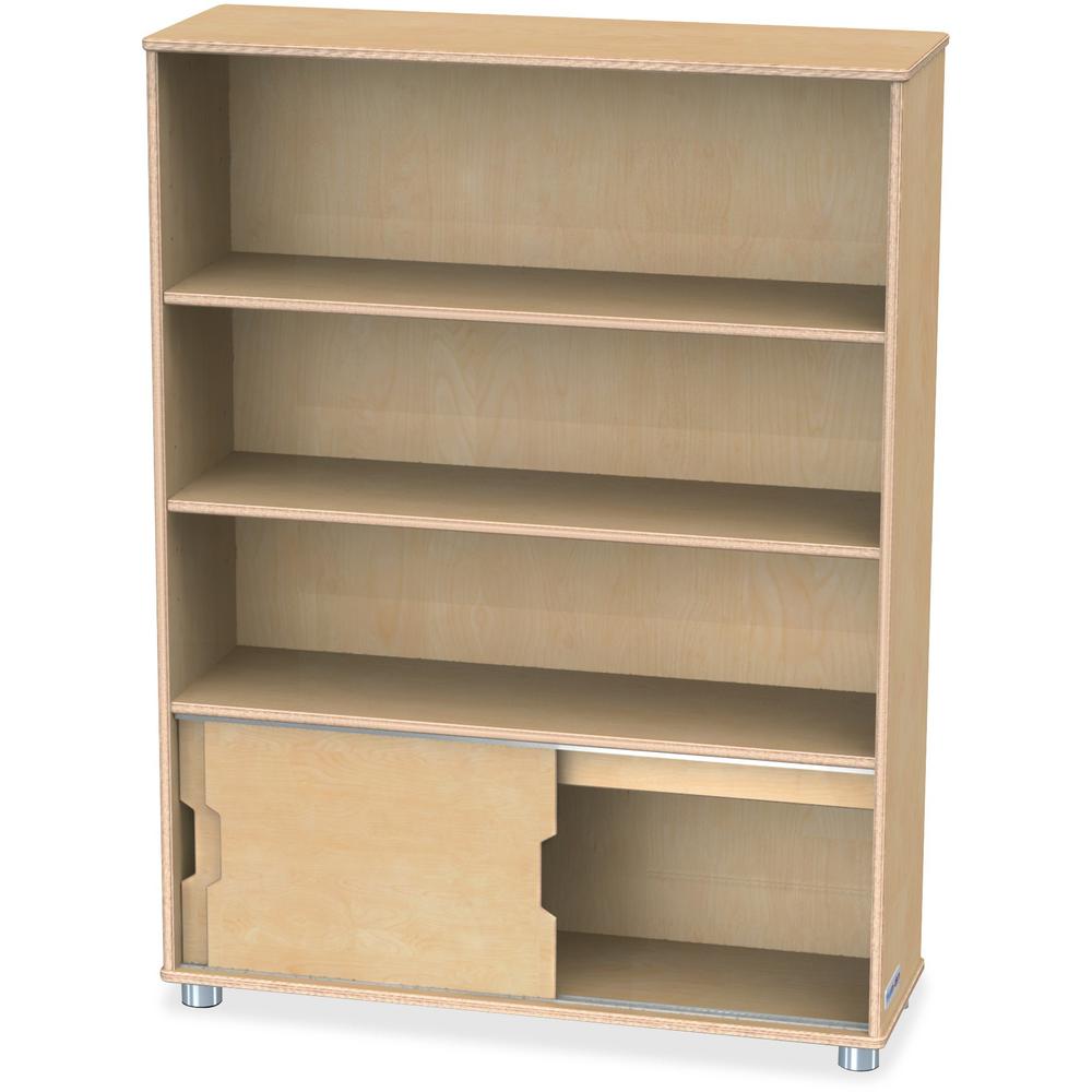 Jonti-Craft TrueModern Bookcase Storage - 3 Compartment(s) - 48" Height x 36" Width x 12" Depth - Adjustable Shelf, Durable - Baltic - Anodized Aluminum, Birch - 1 Each. Picture 2