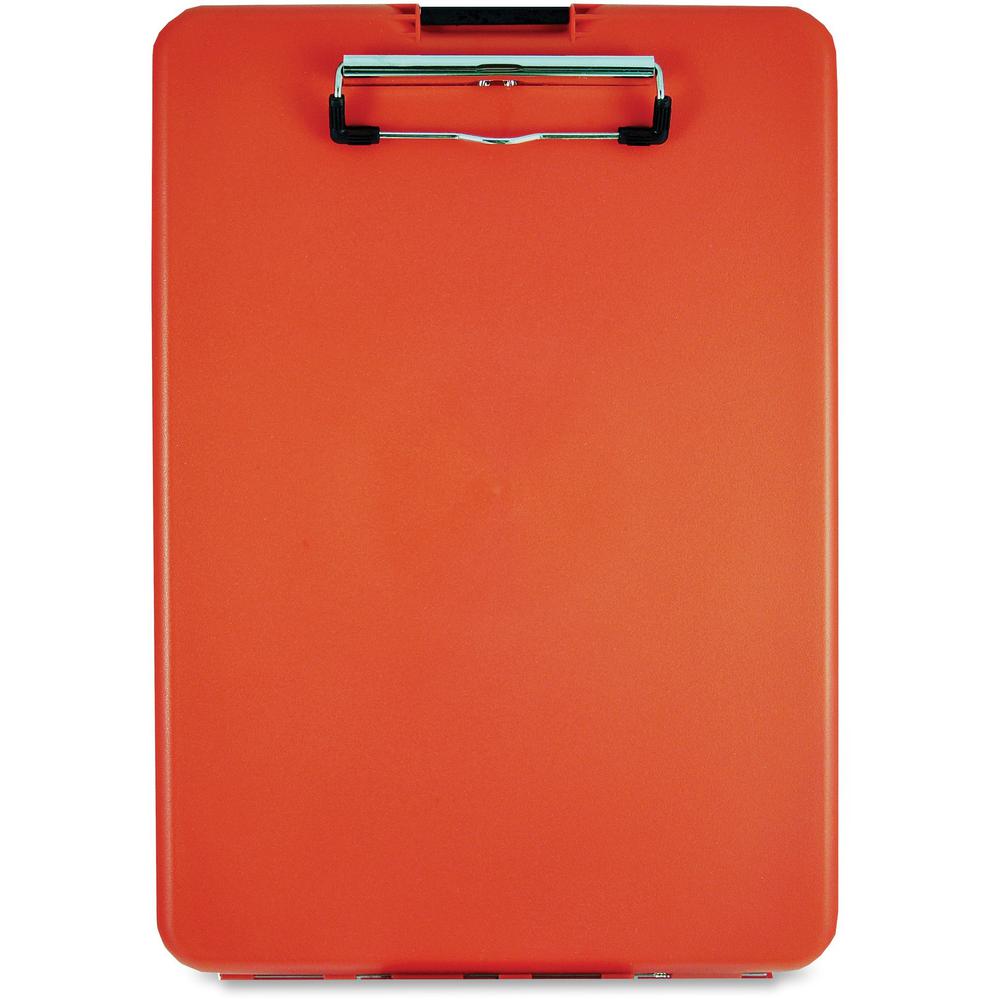 Saunders SlimMate Storage Clipboard - 0.50" Clip Capacity - Storage for Stationary, Tablet, iPad, eReader, Document, Paper - Top Opening - 8 1/2" x 12" - Polypropylene - Red - 1 Each. Picture 7
