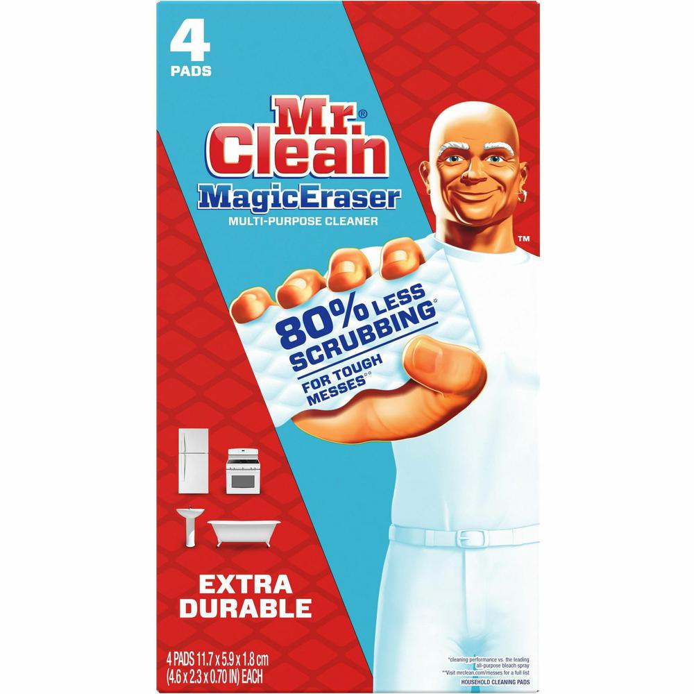 Mr. Clean Magic Eraser Extra Durable Pads - For Multipurpose - 32 / Carton - Heavy Duty - White. Picture 2
