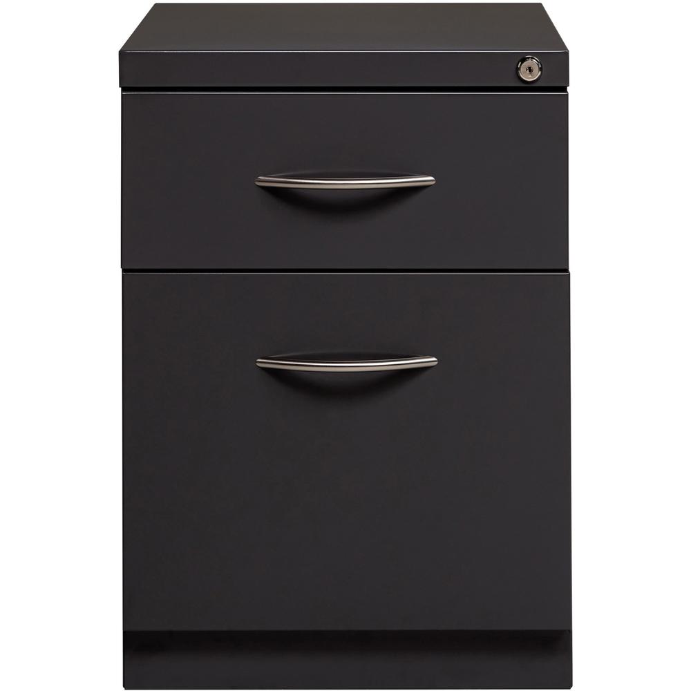 Lorell Premium Box/File Mobile Pedestal - 15" x 19.9" x 21.8" - 2 x Drawer(s) for Box, File - Letter - Vertical - Pencil Tray, Ball-bearing Suspension, Drawer Extension, Durable - Charcoal - Steel - R. Picture 5