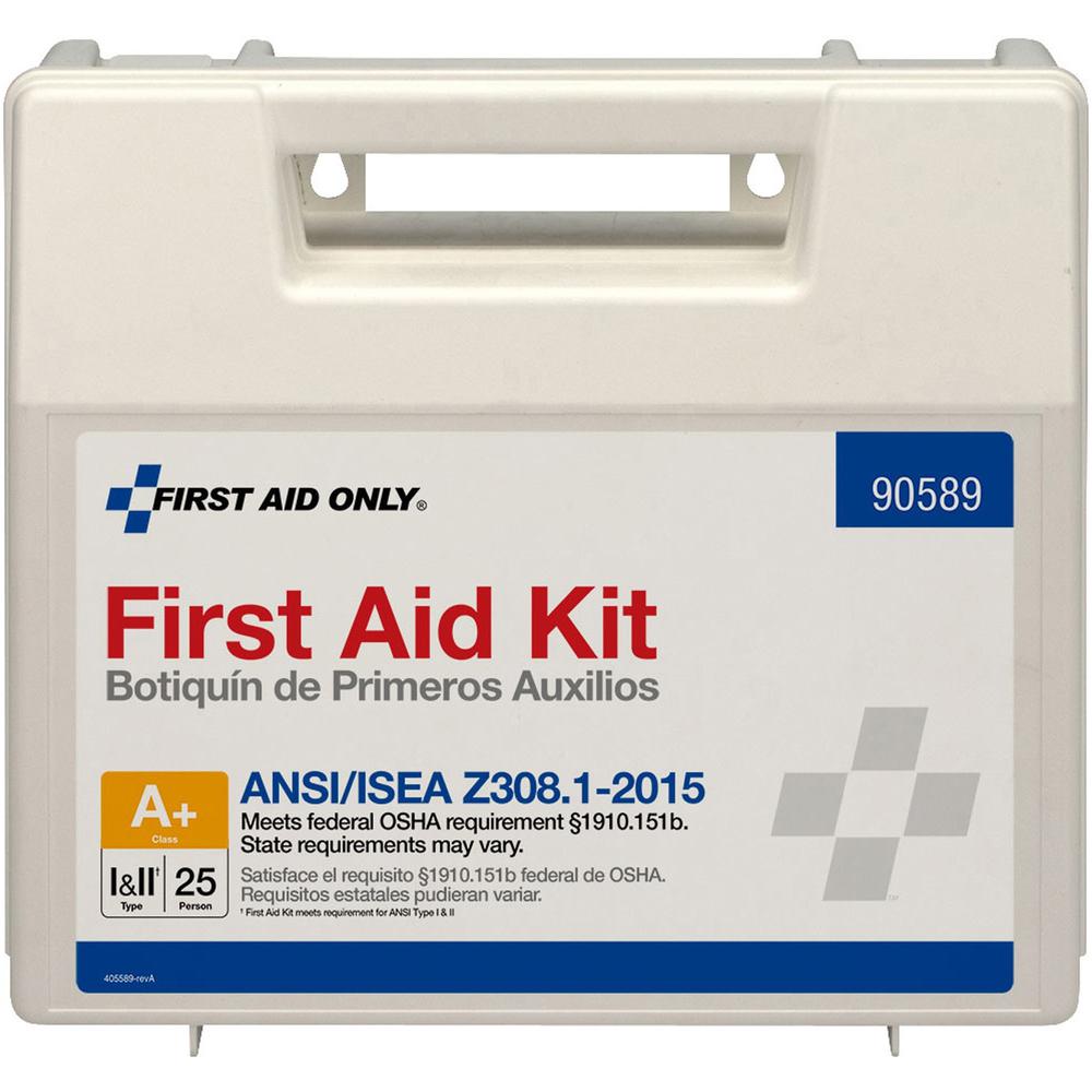 First Aid Only 25-Person Bulk Plastic First Aid Kit - ANSI Compliant - 141 x Piece(s) For 25 x Individual(s) - 1 Each. Picture 2