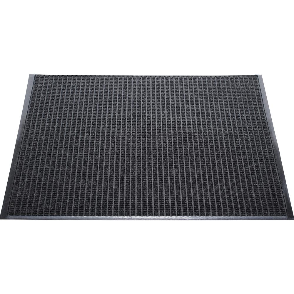 Genuine Joe Waterguard Floor Mat - 10 ft Length x 36" Width - Rectangle - Rubber - Charcoal. Picture 2