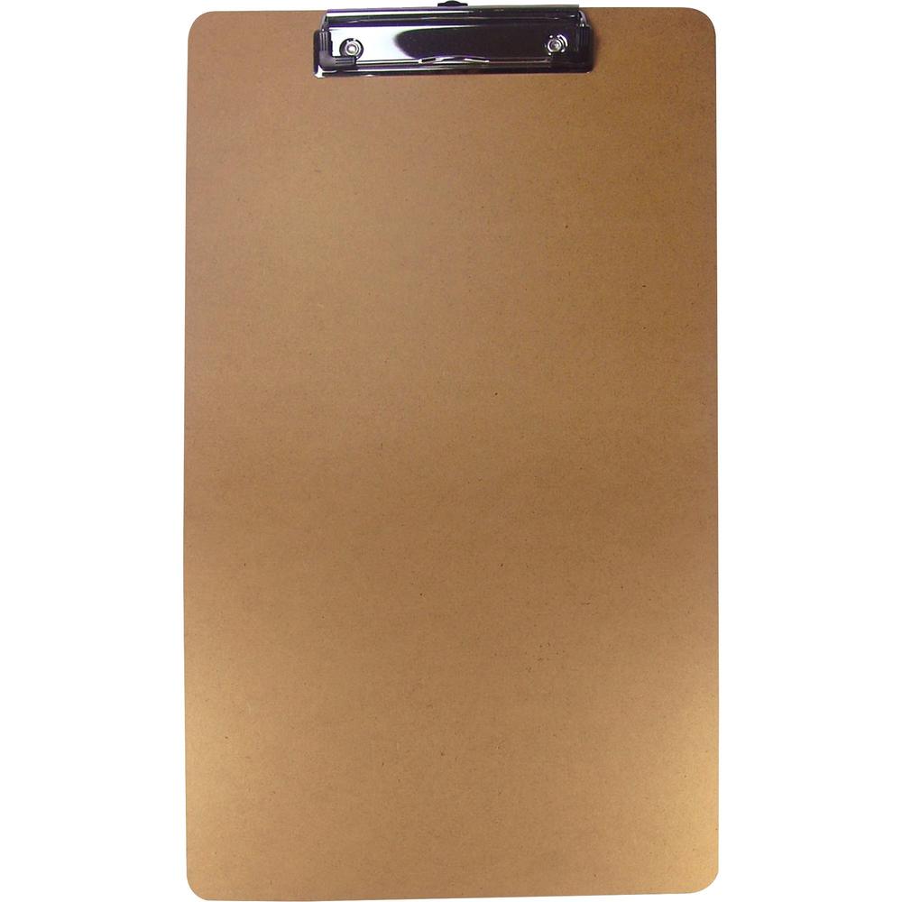 Business Source Legal-size Clipboard - 8 1/2" x 14" - Hardboard - Brown - 3 / Pack. Picture 4