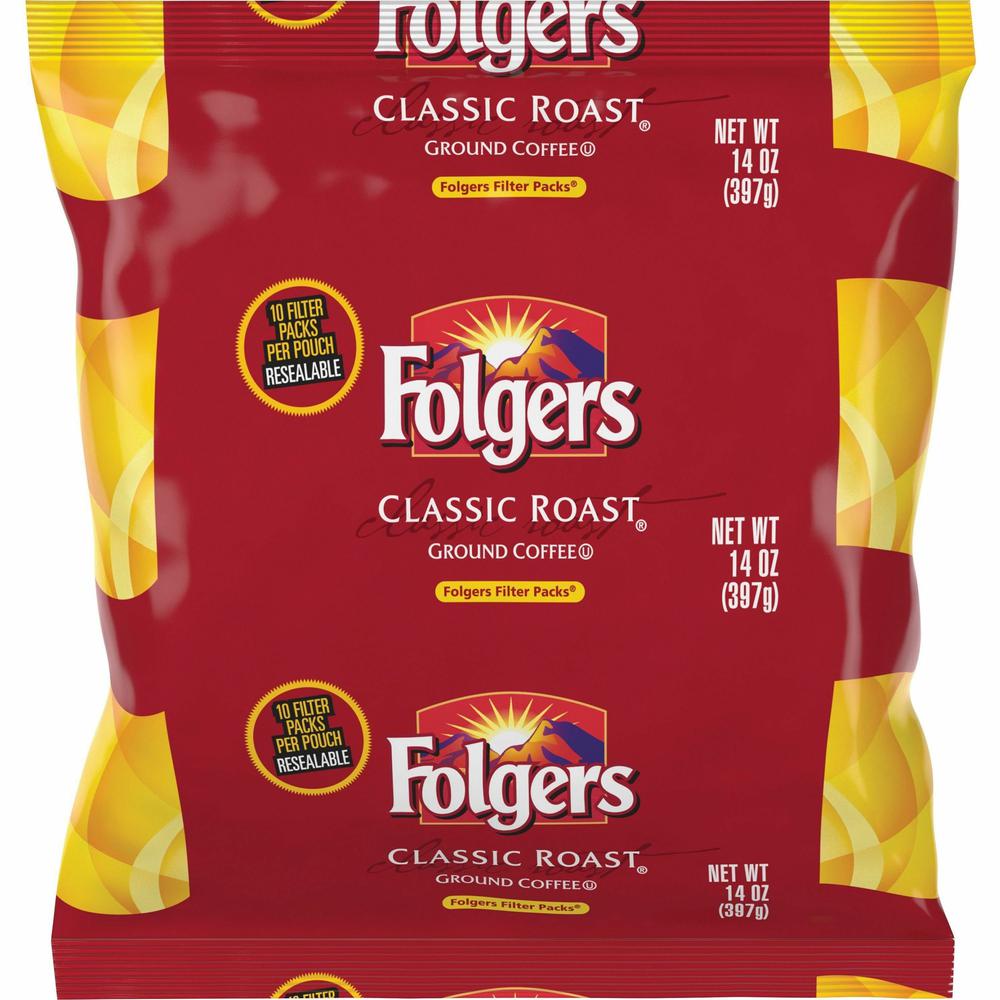 Folgers&reg; Ground Classic Roast Coffee - Classic - 1.4 oz - 40 / Carton. Picture 5