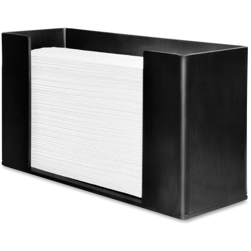 Genuine Joe Folded Paper Towel Dispenser - C Fold, Multifold Dispenser - 6.8" Height x 11.5" Width x 4.1" Depth - Acrylic - Black - Wall Mountable - 9 / Carton. Picture 4