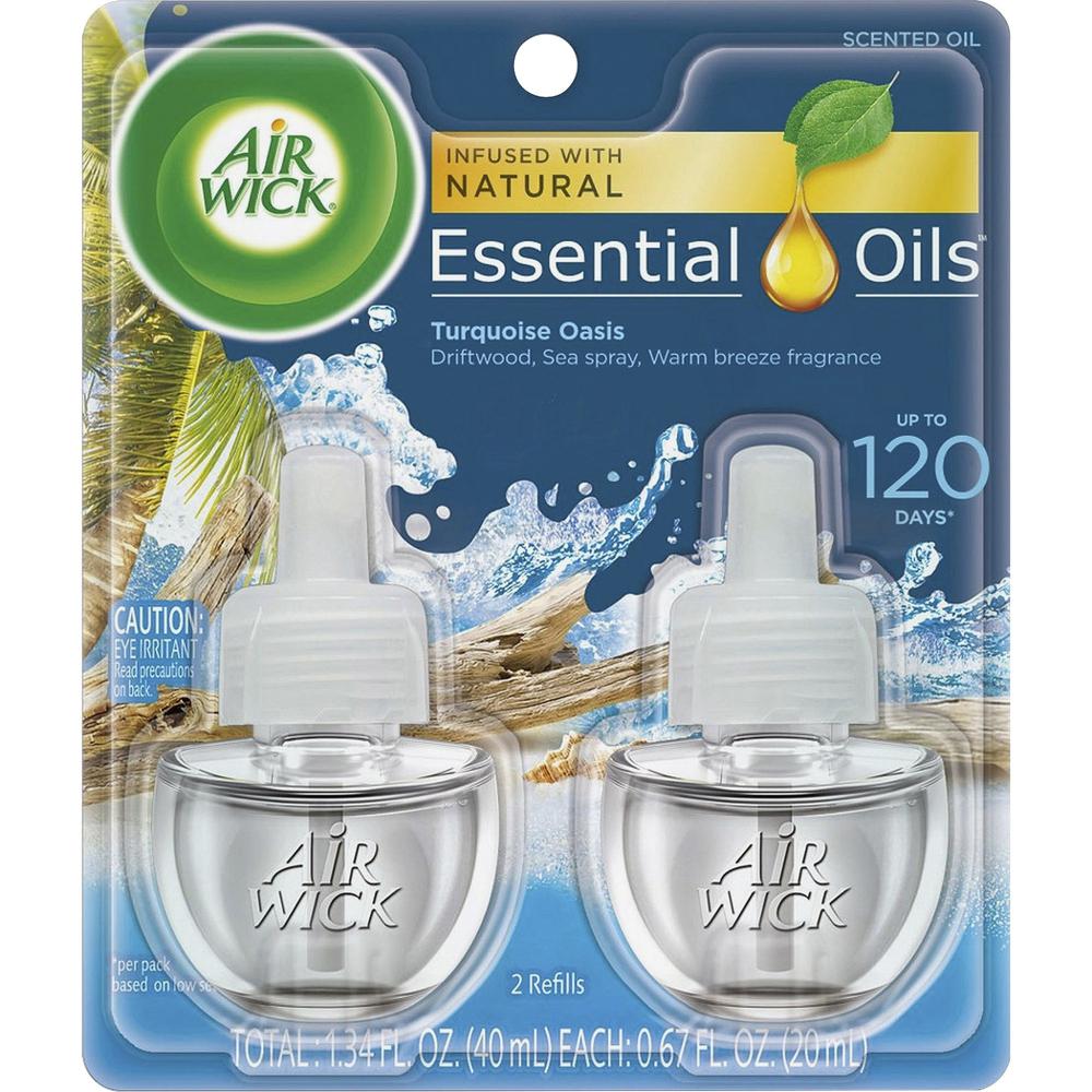 Air Wick Scented Oil Warmer Refill - Oil - 0.7 fl oz (0 quart) - Turquoise Oasis - 60 Day - 6 / Carton - Long Lasting. Picture 2
