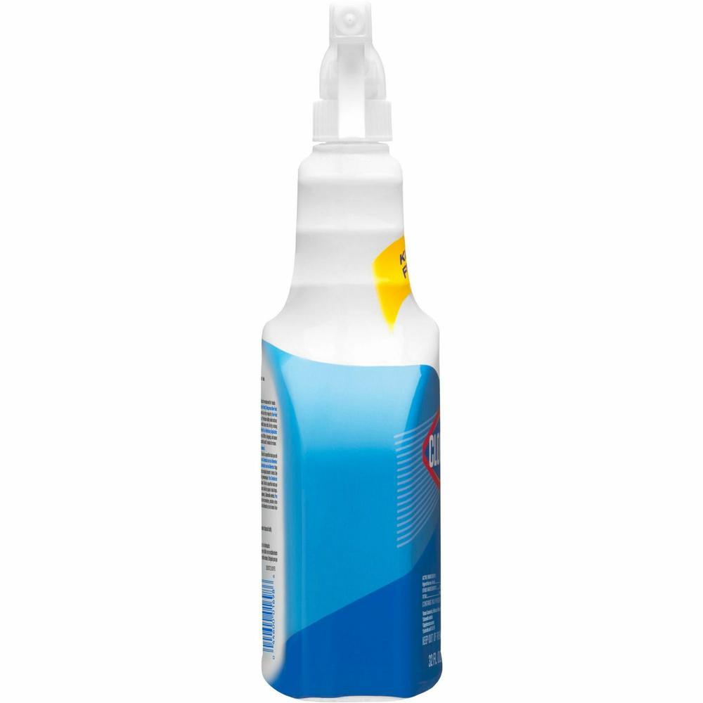 CloroxPro&trade; Anywhere Daily Disinfectant and Sanitizer - 32 fl oz (1 quart) - 12 / Carton - Residue-free - Clear. Picture 5