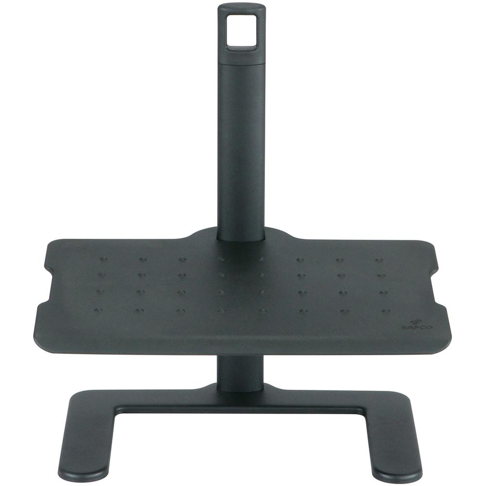 Safco Adjustable-Height Footrest - 3.50" - 16" Adjustable Height - Black - 1 Each. Picture 3
