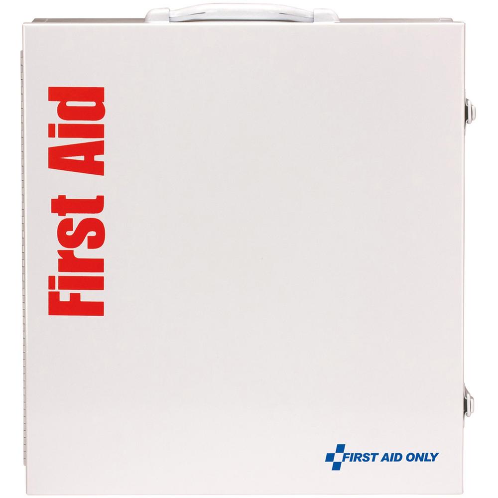 First Aid Only 3-Shelf First Aid Cabinet with Medications - ANSI Compliant - 675 x Piece(s) For 100 x Individual(s) - 15.5" Height x 17" Width x 5.8" Depth Length - Steel Case - 1 Each. Picture 5