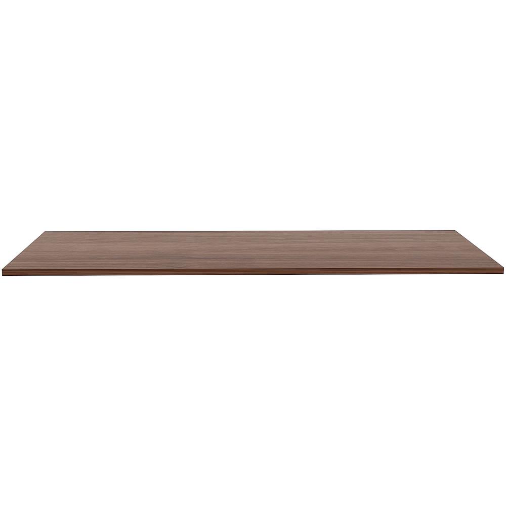 Lorell Utility Table Top - Walnut Rectangle, Laminated Top - 72" Table Top Width x 30" Table Top Depth x 1" Table Top Thickness - Assembly Required. Picture 8