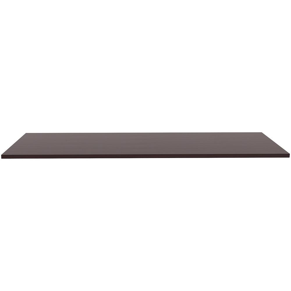 Lorell Utility Table Top - Espresso Rectangle, Laminated Top - 72" Table Top Width x 30" Table Top Depth x 1" Table Top Thickness - Assembly Required. Picture 5
