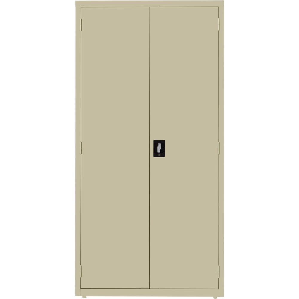 Lorell Fortress Series Storage Cabinet - 24" x 36" x 72" - 5 x Shelf(ves) - Hinged Door(s) - Sturdy, Recessed Locking Handle, Removable Lock, Durable, Storage Space - Putty - Powder Coated - Steel - R. Picture 2