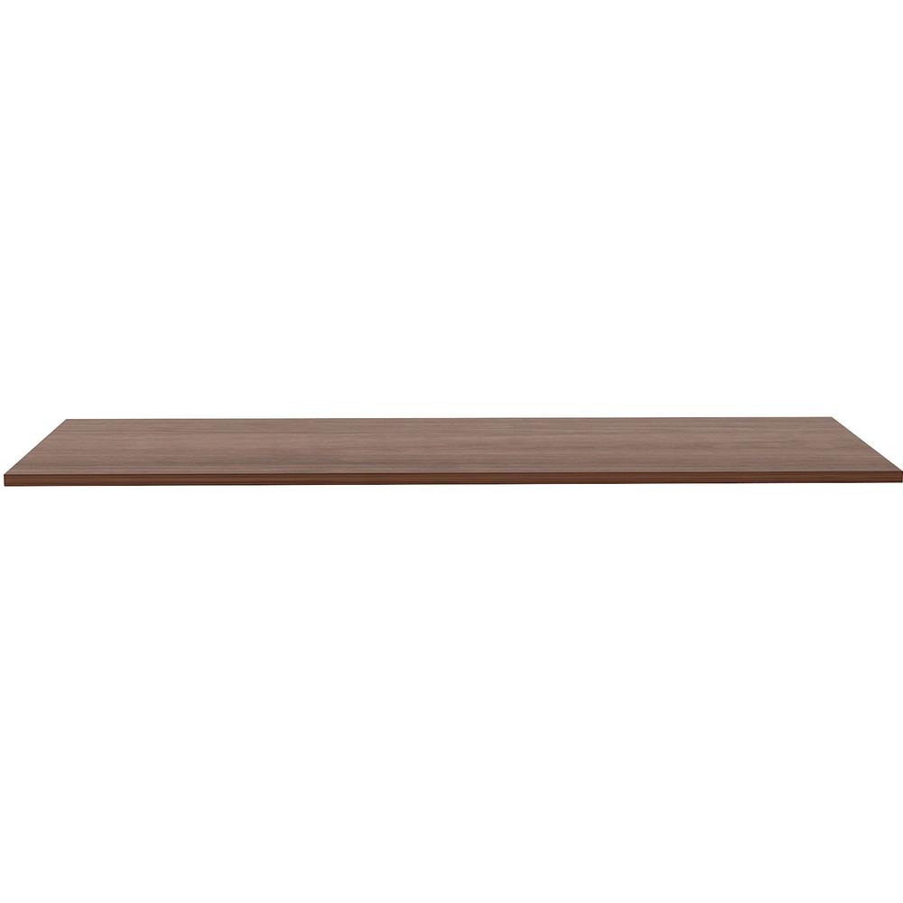 Lorell Utility Table Top - Walnut Rectangle, Laminated Top - 24" Table Top Width x 72" Table Top Depth x 1" Table Top Thickness - Assembly Required. Picture 2