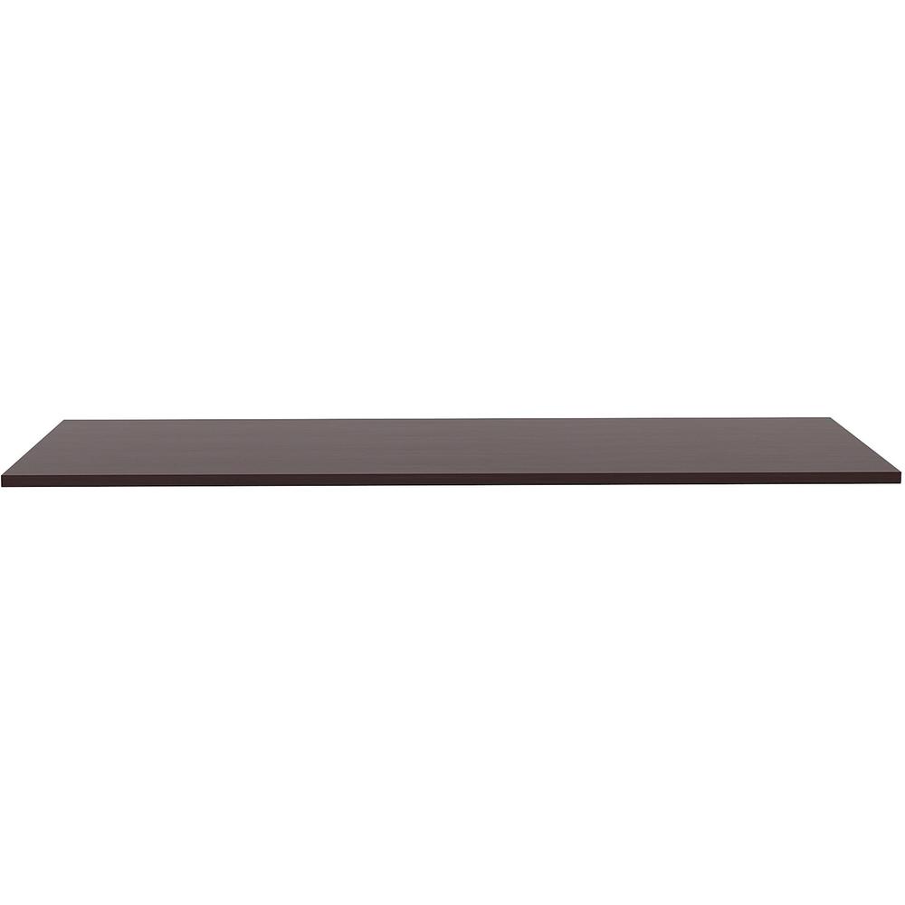 Lorell Utility Table Top - Espresso Rectangle, Laminated Top - 72" Table Top Width x 24" Table Top Depth x 1" Table Top Thickness - Assembly Required. Picture 5
