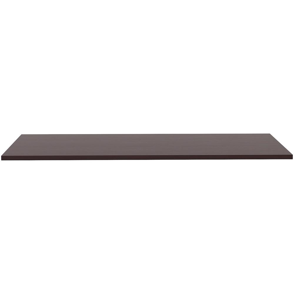 Lorell Utility Table Top - Espresso Rectangle, Laminated Top - 60" Table Top Length x 24" Table Top Width x 1" Table Top Thickness - Assembly Required. Picture 4