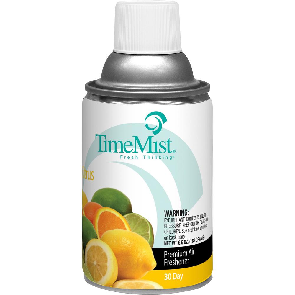 TimeMist Metered 30-Day Citrus Scent Refill - Spray - 6000 ft³ - 6.6 fl oz (0.2 quart) - Citrus - 30 Day - 12 / Carton - Long Lasting, Odor Neutralizer. Picture 2