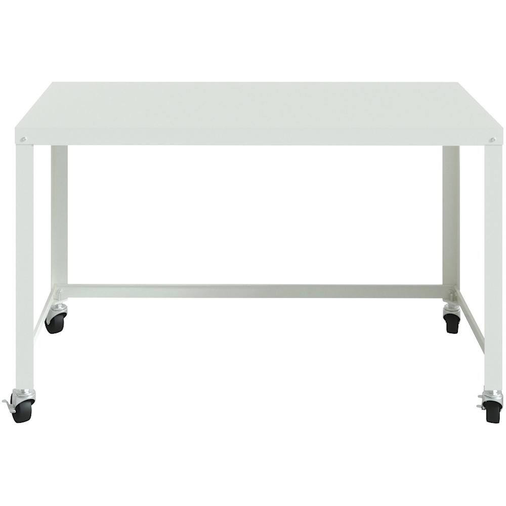 Lorell SOHO Personal Mobile Desk - Rectangle Top - 48" Table Top Width x 23" Table Top Depth - 29.50" HeightAssembly Required - White - 1 Each. Picture 3