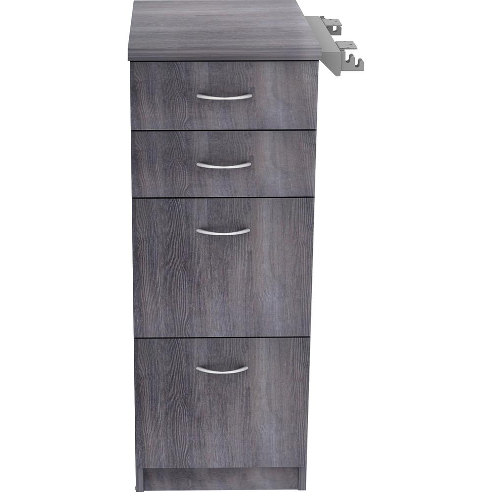 Lorell Relevance Series 4-Drawer File Cabinet - 15.5" x 23.6"40.4" - 4 x File, Box Drawer(s) - Finish: Charcoal, Laminate. Picture 5