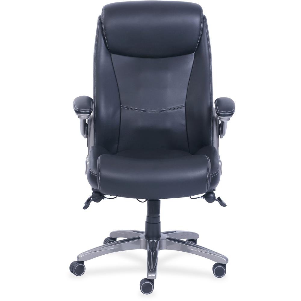 Lorell Revive Executive Chair - Black Bonded Leather Seat - Black Bonded Leather Back - 5-star Base - 1 Each. Picture 6