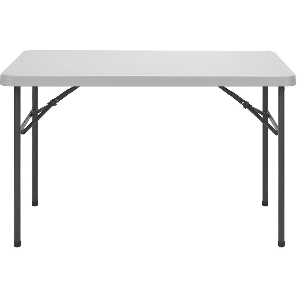 Lorell Ultra-Lite Banquet Table - Light Gray Rectangle Top - Dark Gray Base - 450 lb Capacity x 48" Table Top Width x 30" Table Top Depth x 2" Table Top Thickness - 29" Height - Gray - High-density Po. Picture 4